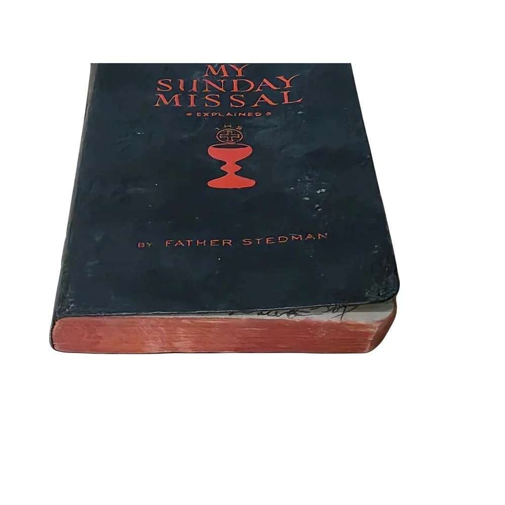 Vintage 1941 My Sunday Missal Father Stedman Latin English‎ Catholic Prayer Book